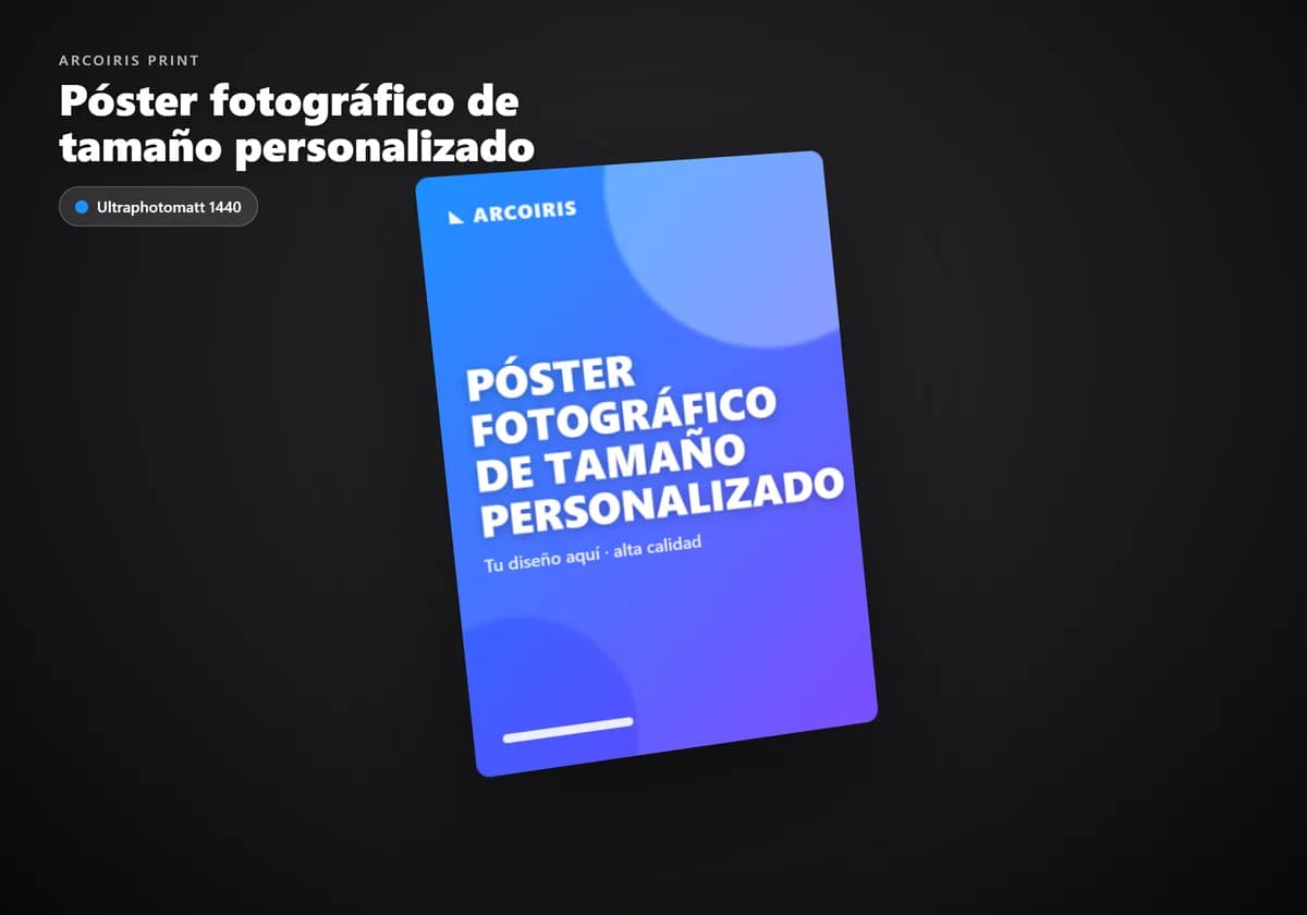 Póster fotográfico de tamaño personalizado