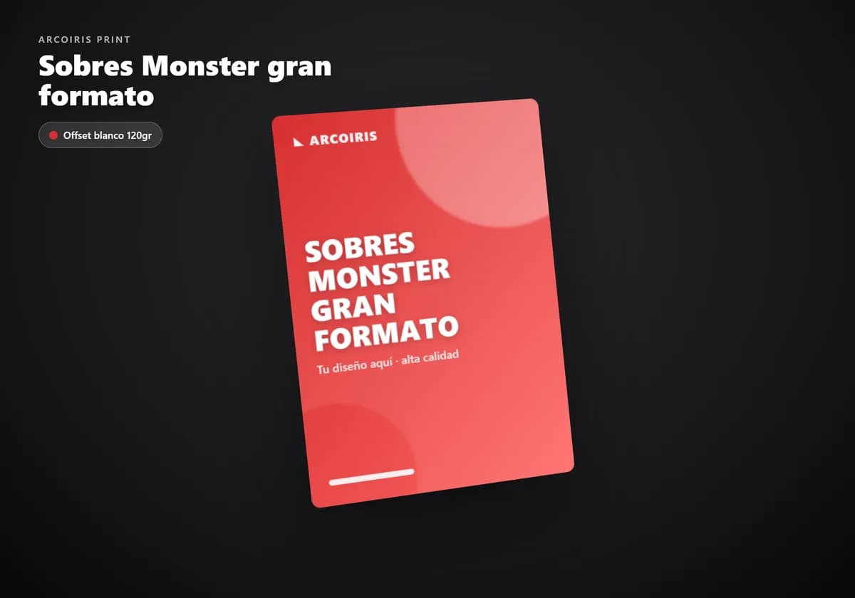 Sobres Monster gran formato