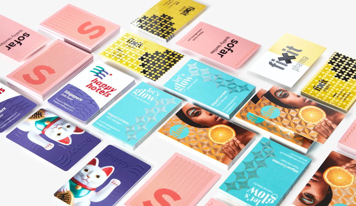 Tarjetas de visita con barniz 3D