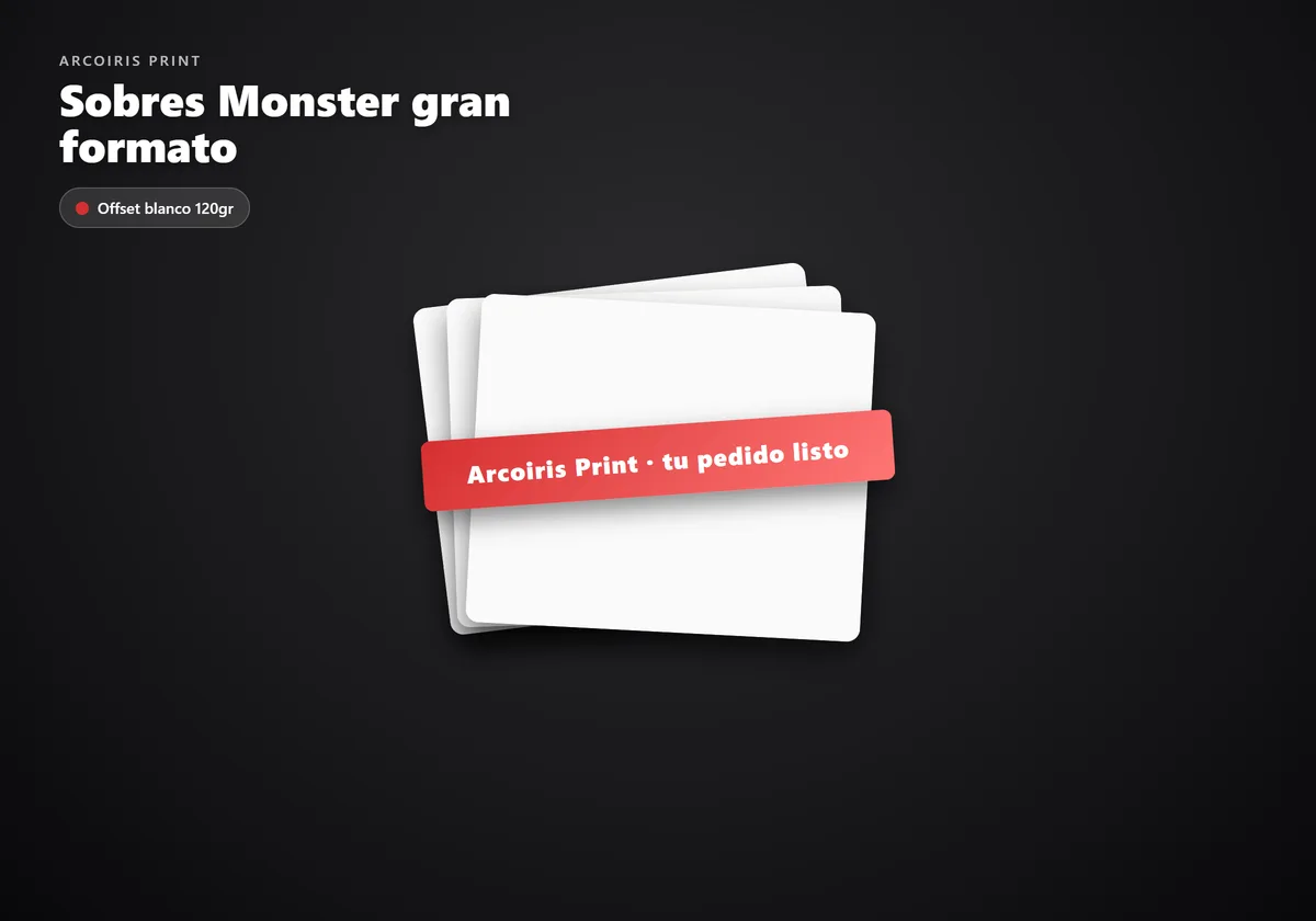 Pedido de Sobres Monster gran formato embalado y listo para entregar